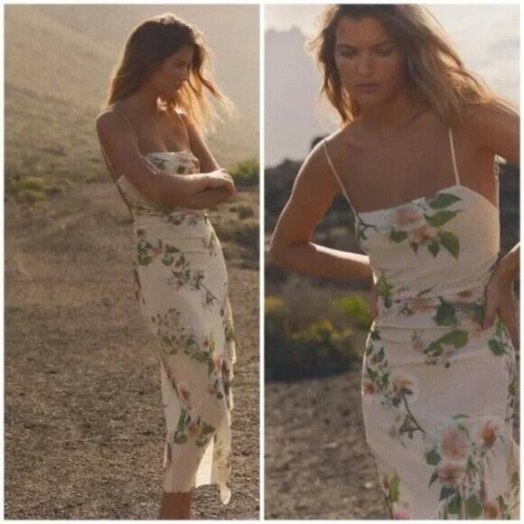 Zara Floral Print Ruffled Mini Dress NWT Blogger Fav Size Medium - Picture 1 of 11